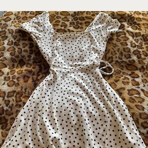 Xtraordinary Polka Dot Wrap Dress